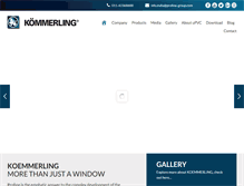Tablet Screenshot of koemmerling.co.in